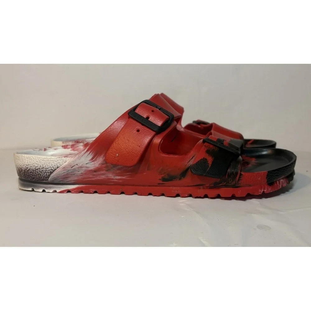 Birkenstock Arizona Sandals Men's 10 EU 43 Red Black Shoes